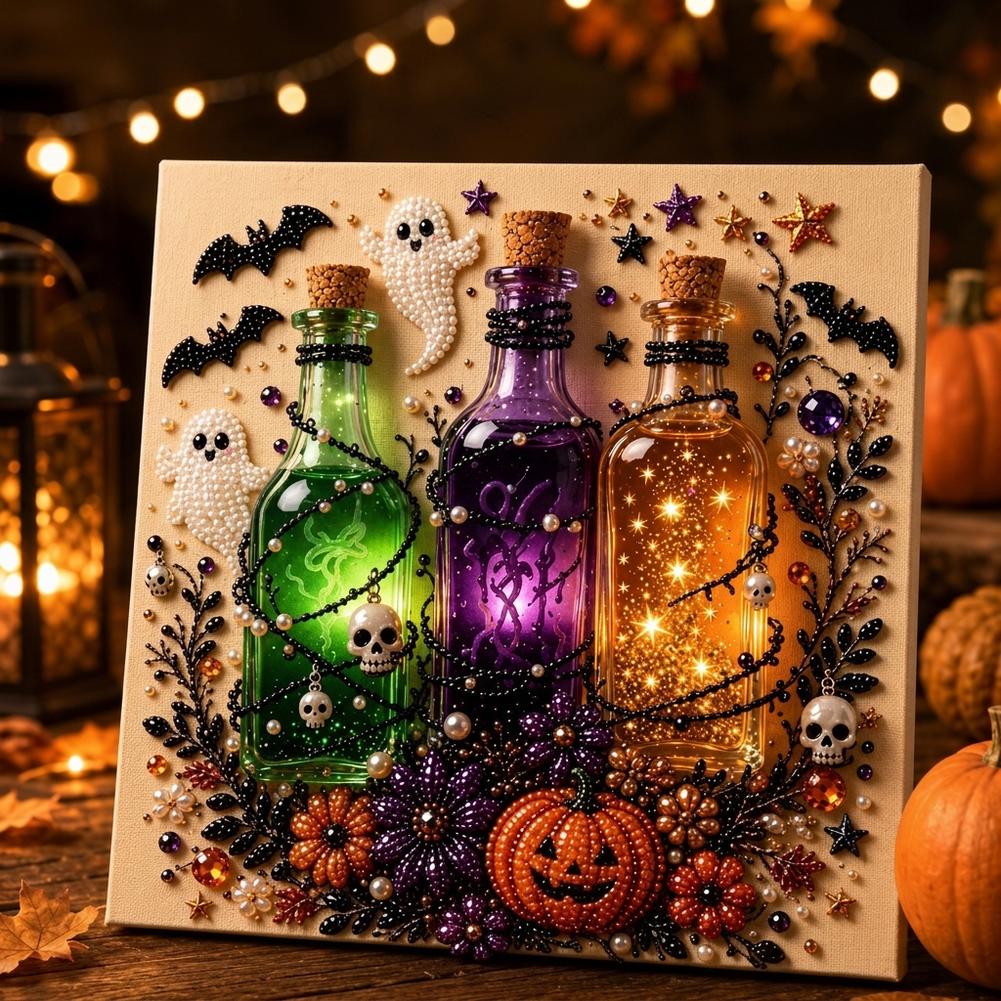 Pumpkin Lantern Halloween - Halloween Ghost Pearl Art Diamond Painting