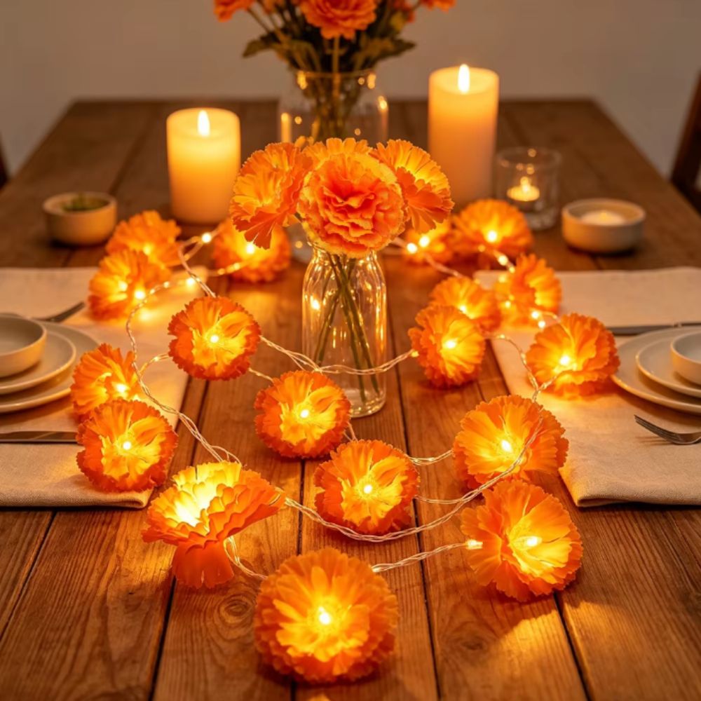 Mexican Style Halloween Marigo - Halloween Led String Lights Orange ulasan dan harga