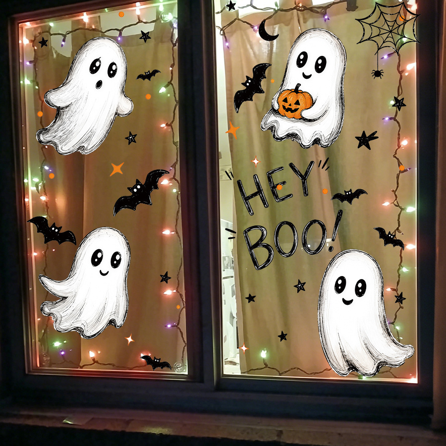 3pcs Halloween Window Decals S - Spider Web Halloween Decoration ulasan dan harga
