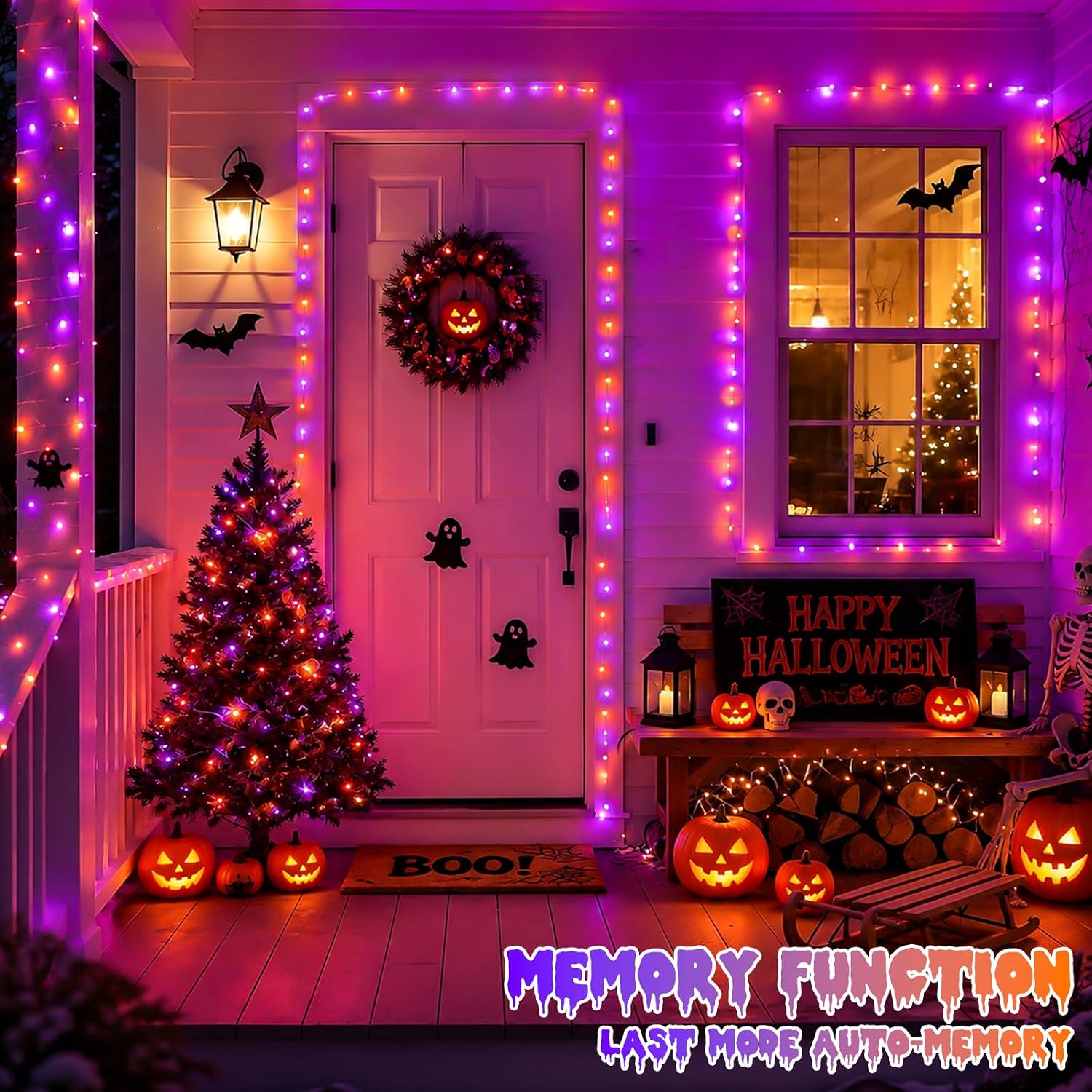 Halloween LED Solar Copper Wir - Halloween Led String Lights Orange ulasan dan harga
