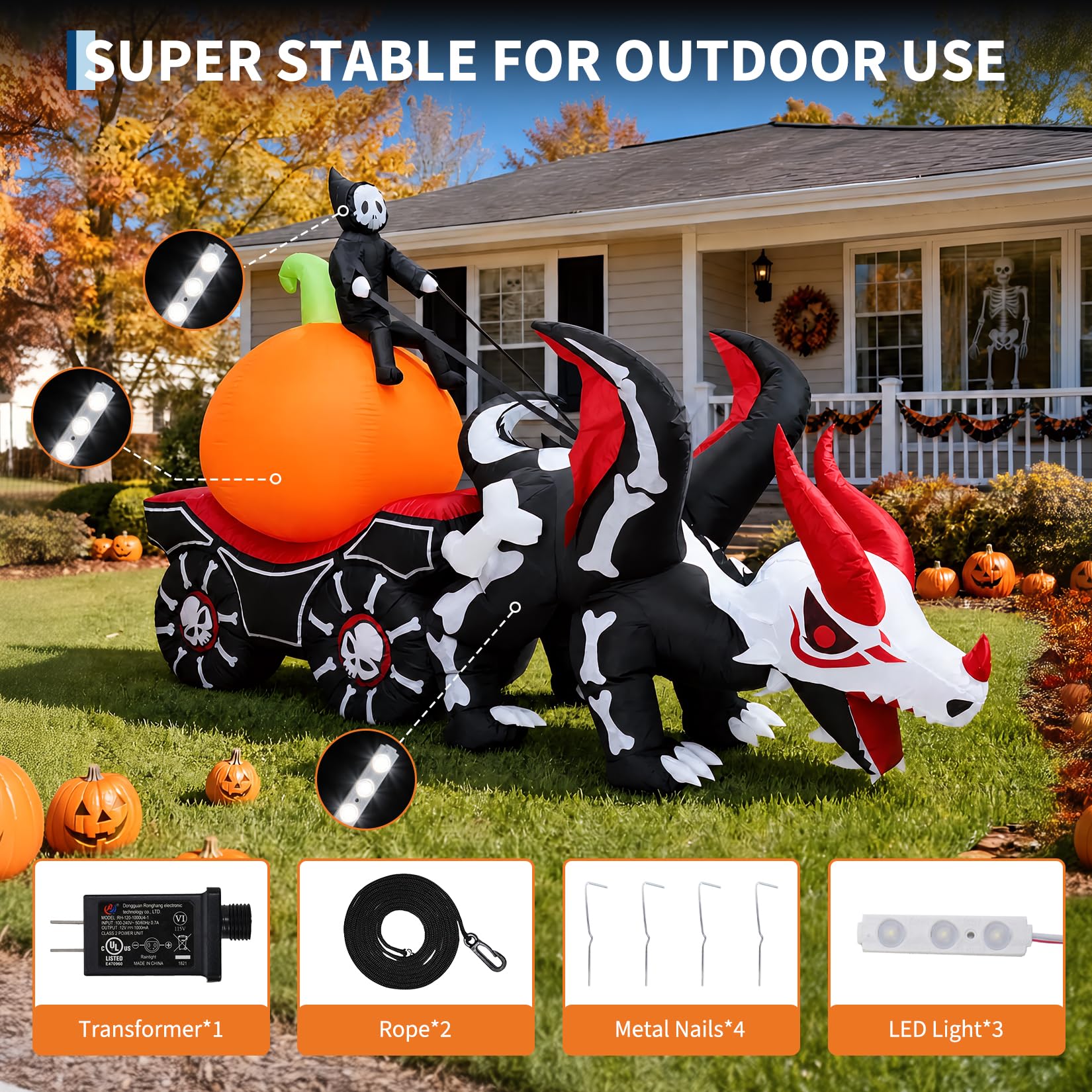 8.9FT Lighted Inflatable Hallo - Halloween Pumpkin Decor Led ulasan dan harga