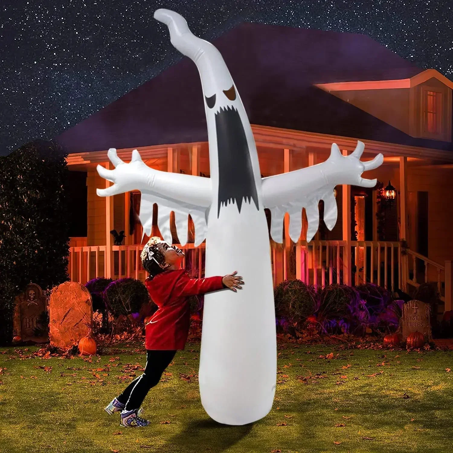 Halloween Inflatable Pumpkin A - Halloween Pumpkin Decor Led ulasan dan harga