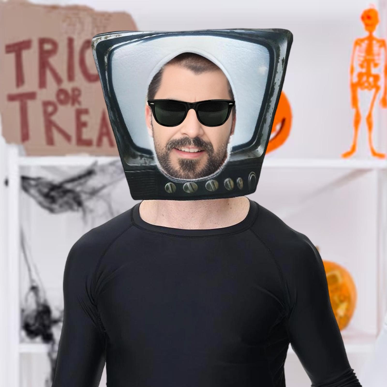 Novelty Cute TV Mask Hat for H - Halloween Costume Adult ulasan dan harga