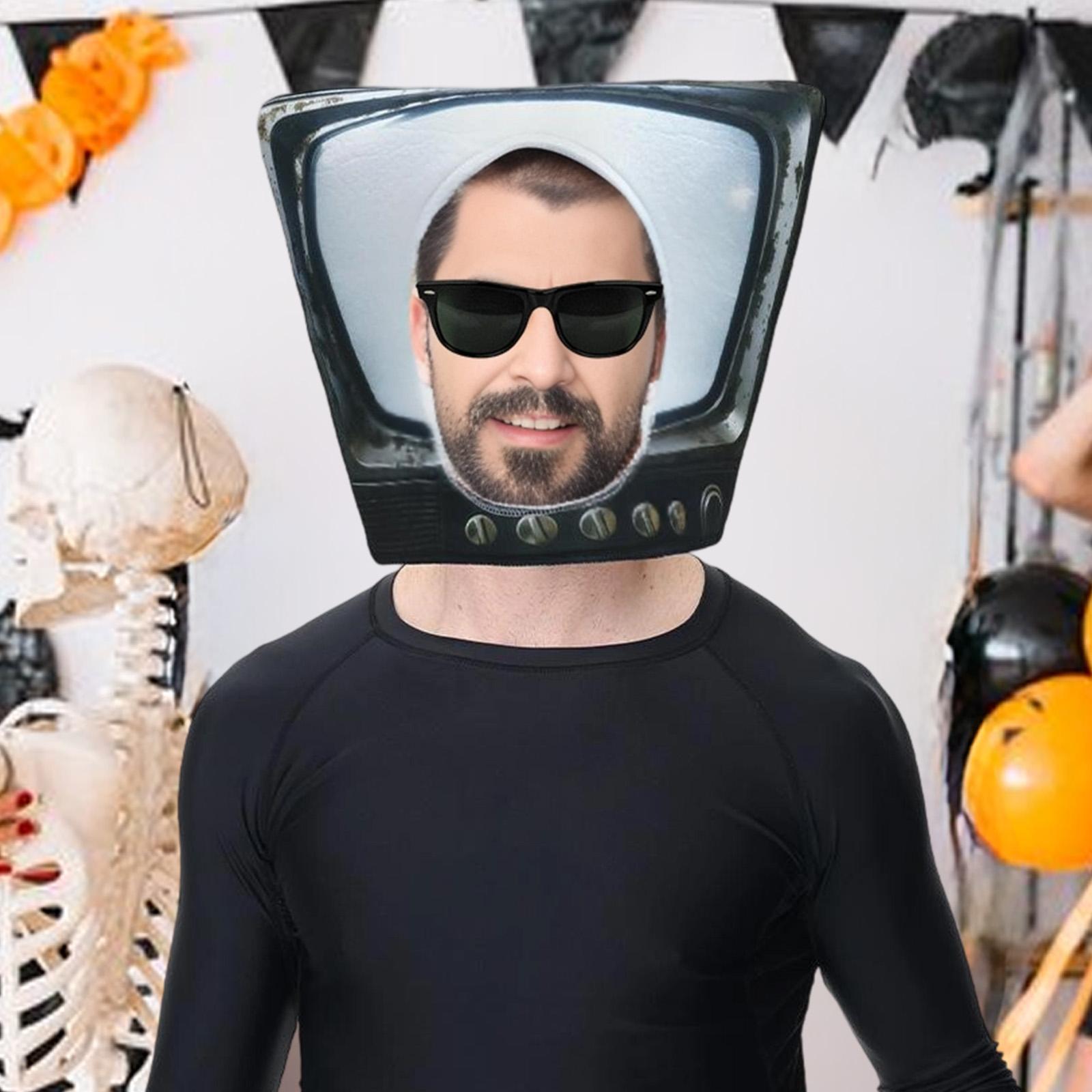Novelty Cute TV Mask Hat for H - Halloween Costume Adult ulasan dan harga
