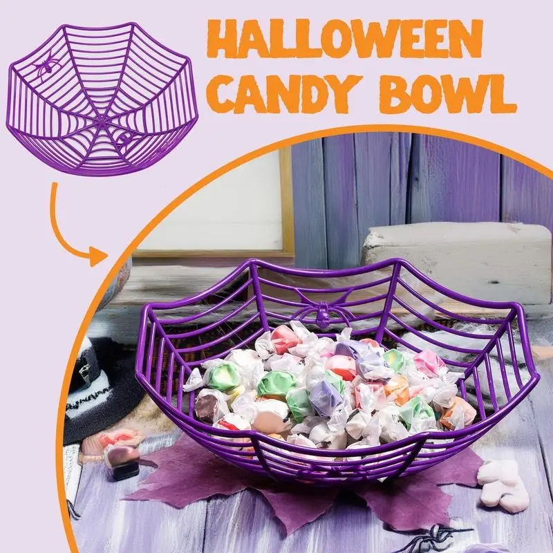 1/3 Pcs Halloween Candy Bowl S - Spider Web Halloween Decoration ulasan dan harga