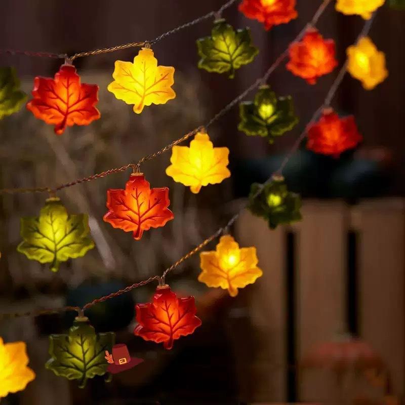 1.5m LED Leaf Pumpkin Nut Ligh - Halloween Pumpkin Decor Led ulasan dan harga