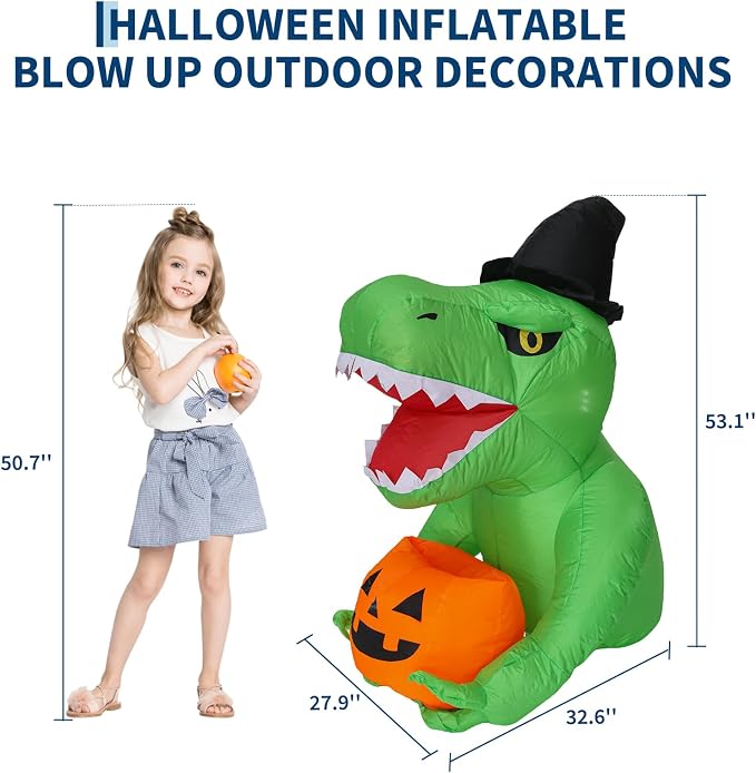 135cm  Halloween Inflatables O - Halloween Pumpkin Decor Led ulasan dan harga