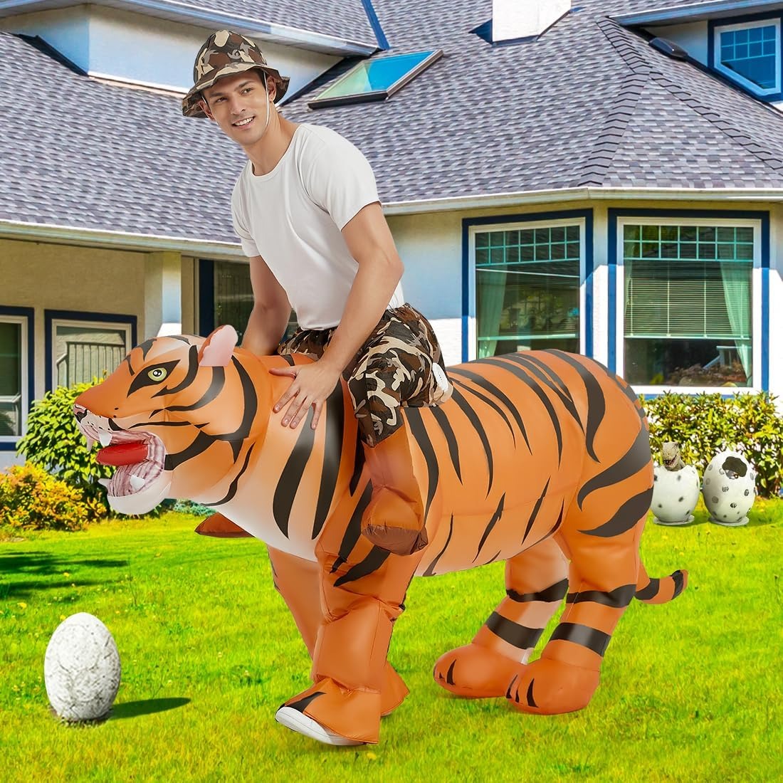 Inflatable Tiger Costume for A - Halloween Costume Adult ulasan dan harga