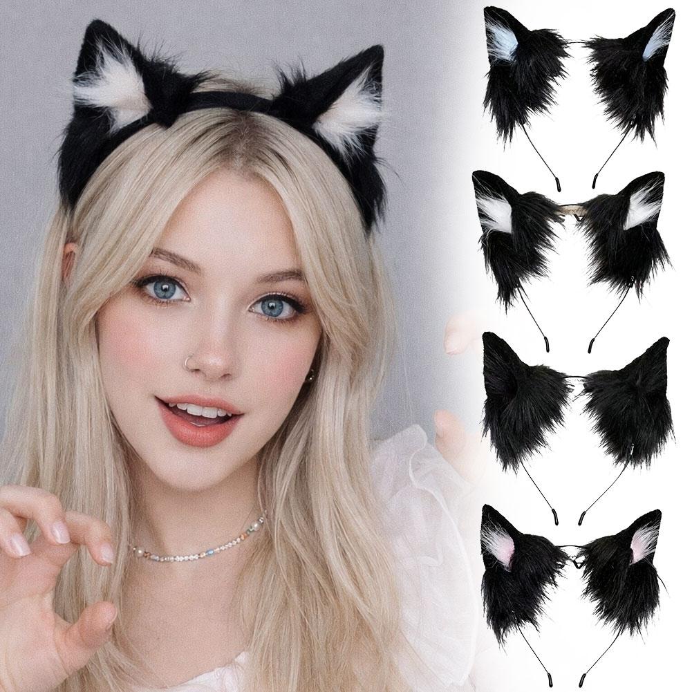 Plush Cat Ear Cosplay Headband - Halloween Party Supplies ulasan dan harga