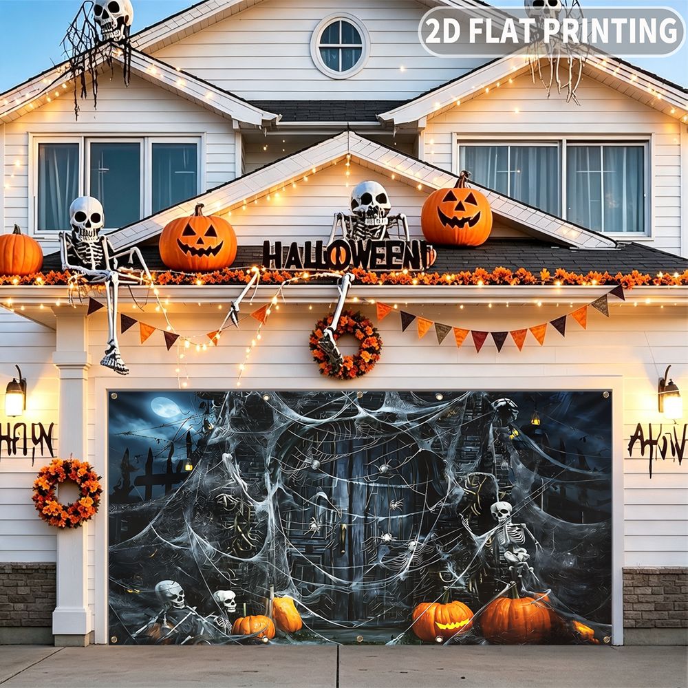 1pc 2D FLAT Halloween Party Ga - Spider Web Halloween Decoration ulasan dan harga