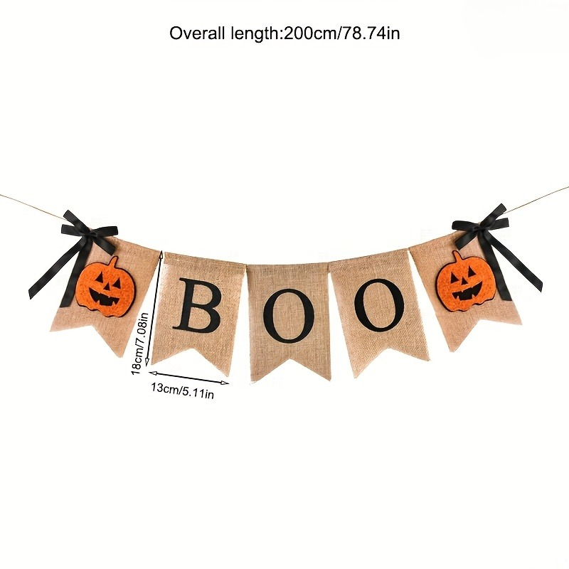 1 Set Rustic Halloween Banner  - Pumpkin Lantern Halloween ulasan dan harga
