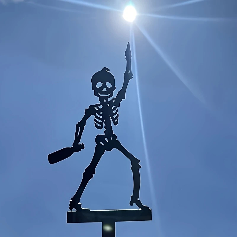 2D 1pc  Metal Portable Skeleto - Halloween Skeleton Decoration ulasan dan harga