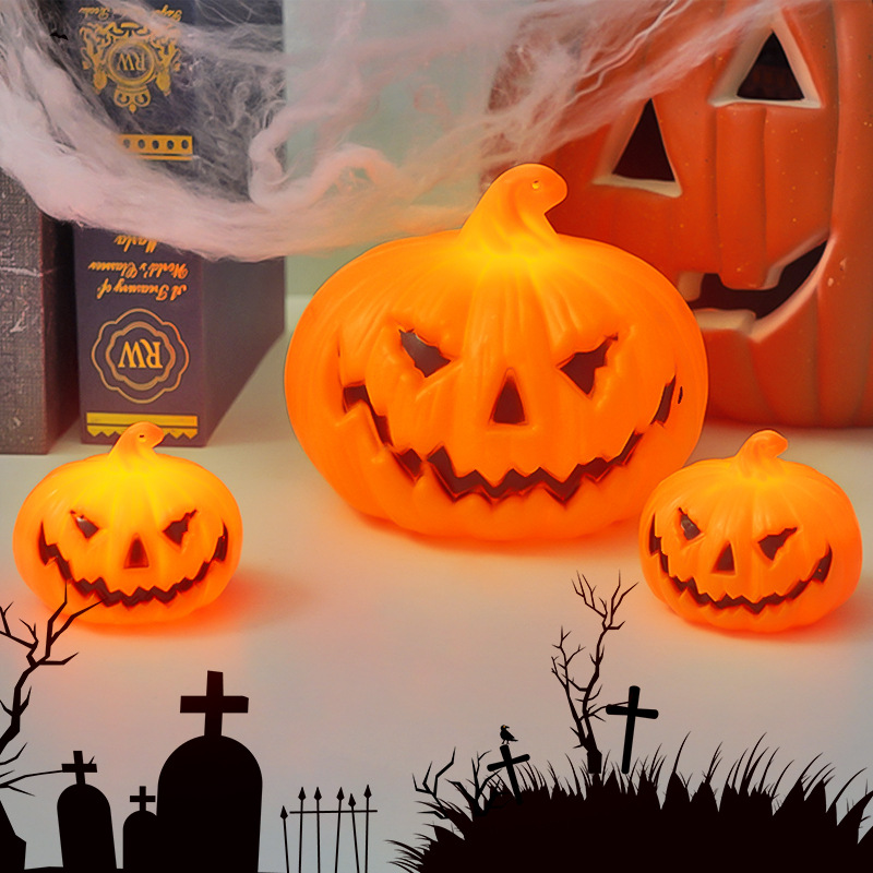 Halloween LED Pumpkin Lamp Orn - Halloween Pumpkin Decor Led ulasan dan harga